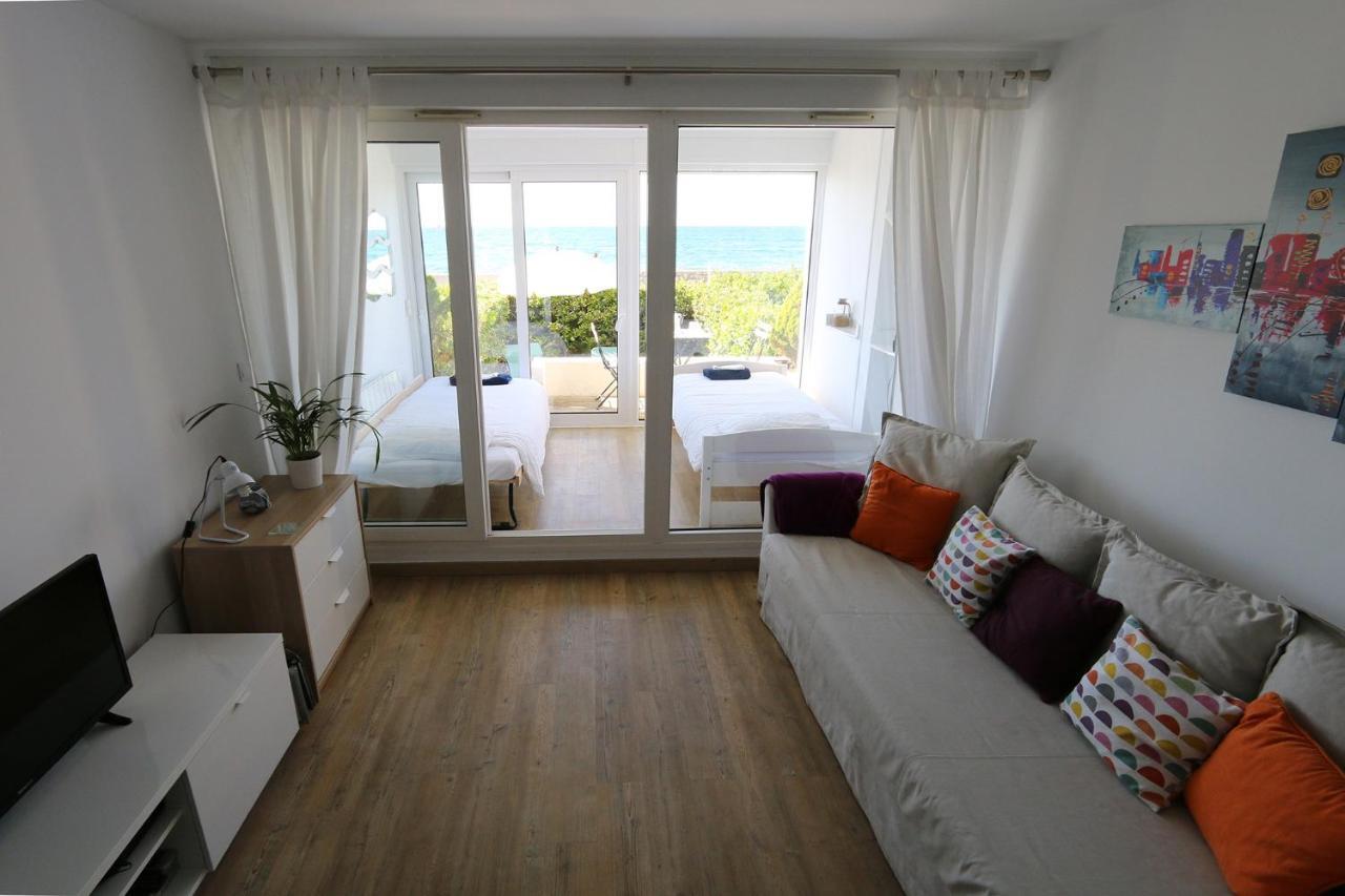 Hendaye Beach Studio, front de mer avec parking privé Extérieur photo